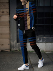 Men's 2 Piece Outfit King Print T-shirt & Sweatpants