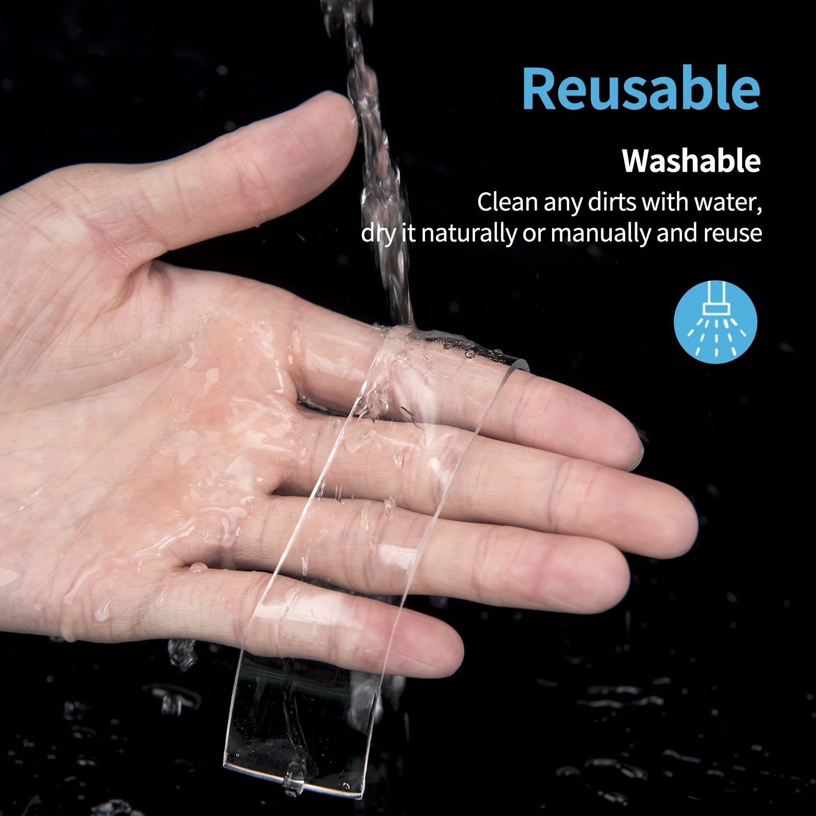 Heavy Duty Double Sided Tape Clear Adhesive Strips for Picture Hanging
