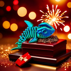 3D Printed Shark & Whale Figurine Movable Fish Decor