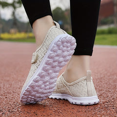 Mesh Hook & Loop Walking Shoes Backless Anti Slip Casual Sneakers Women's