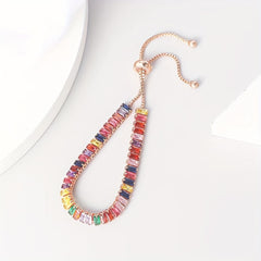 Zircon Tennis Bracelet Adjustable Hand Jewelry