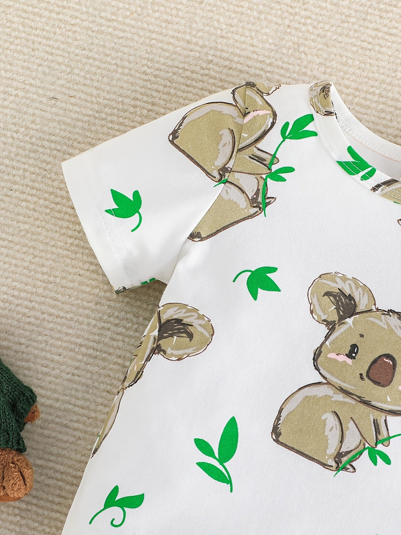 Baby Boys Koala Outfit Short Sleeves Round Neck T shirt & Shorts Casual