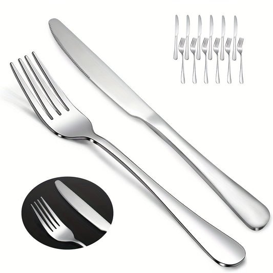 12pcs Stainless Steel Salad Fruit Fork Modern Tableware