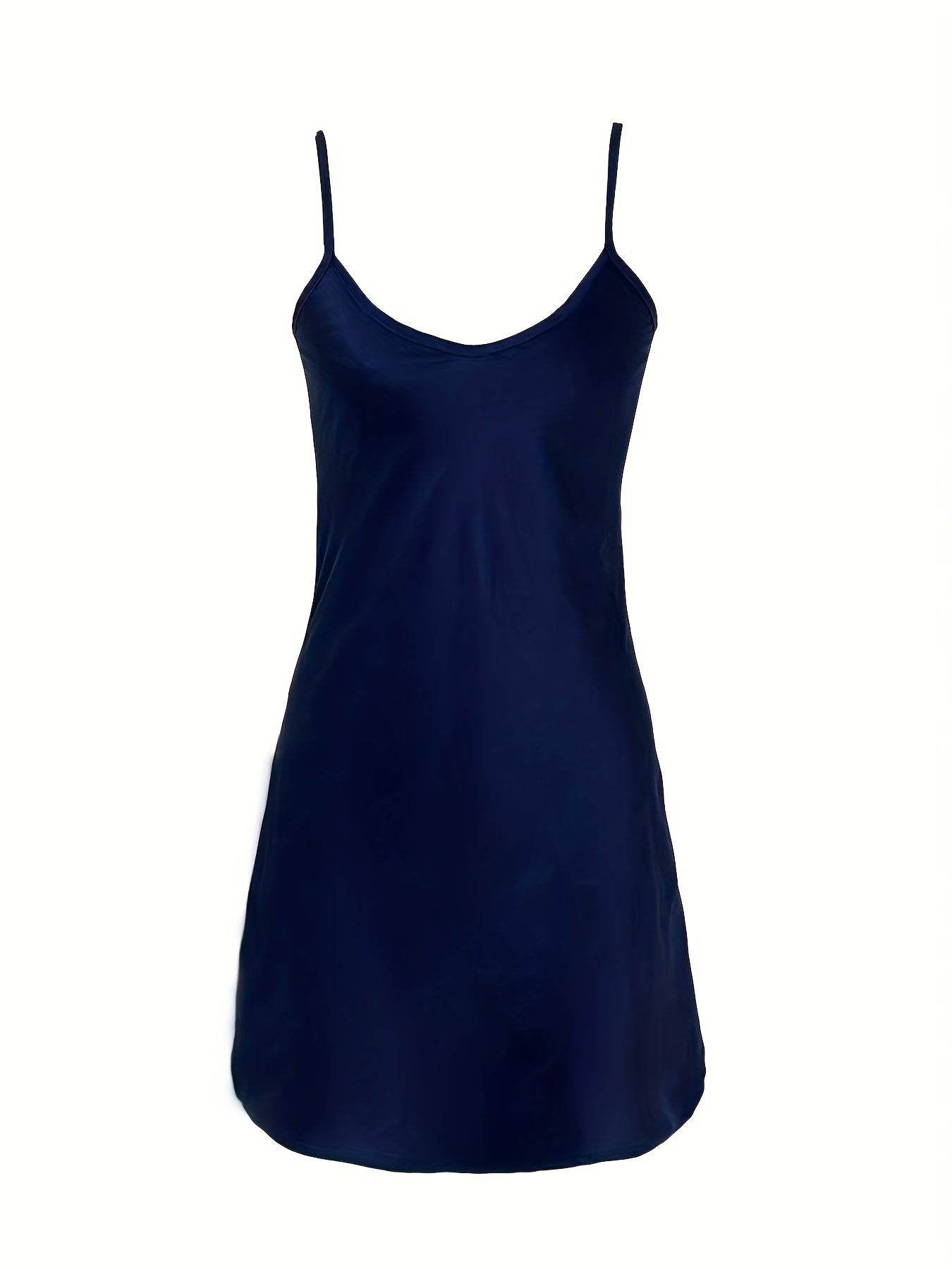 Satin Slip Lounge Dress Spaghetti Strap Home Dress Women's Loungewear