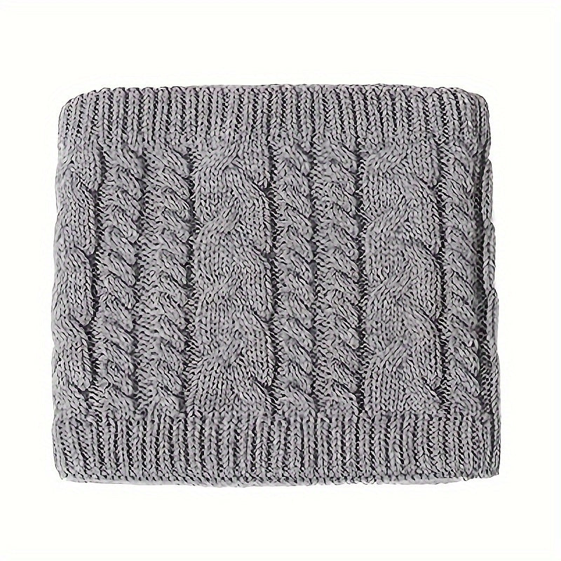Winter Velvet Knitted Scarf Ring Outdoor Headgear Neck Gaiter