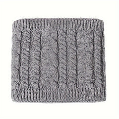 Winter Velvet Knitted Scarf Ring Outdoor Headgear Neck Gaiter