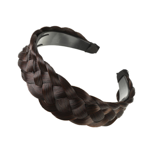 Synthetic Braided Hairband Wide Plaited Braids Headband