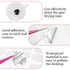 Disposable Eyelash Extension Adhesive Aluminum Foil Glue Pallet Sticker Pads