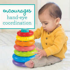 Rainbow Stackable Rings Sensory Educational Toy for Toddlers