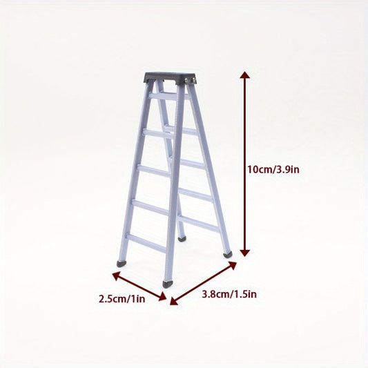 1:12 Scale Dollhouse Ladder Accessory Light Gray Plastic Decor Model