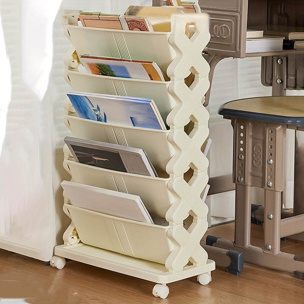 Rolling Cart Bookshelf: Maximize Office Storage