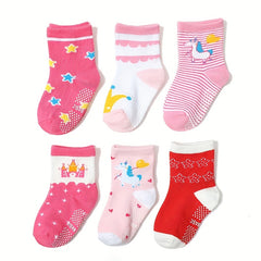 12 Pairs Cartoon Non-slip Knit Socks for Baby