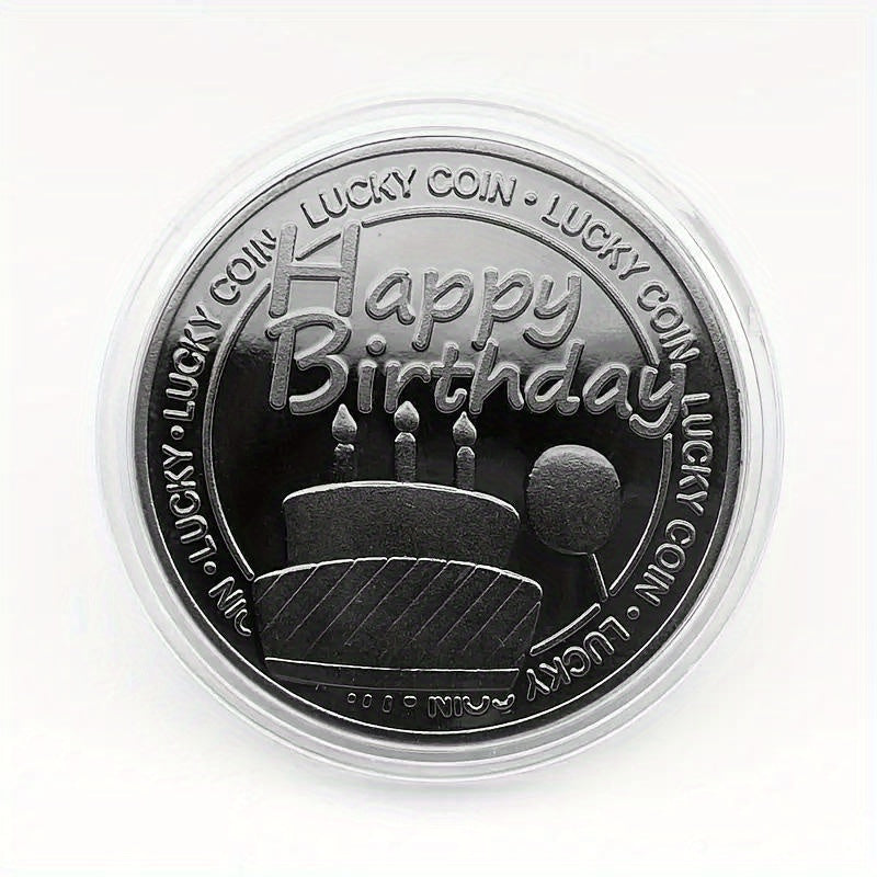 1pc Happy Birthday Engraved Coins Party Supplies