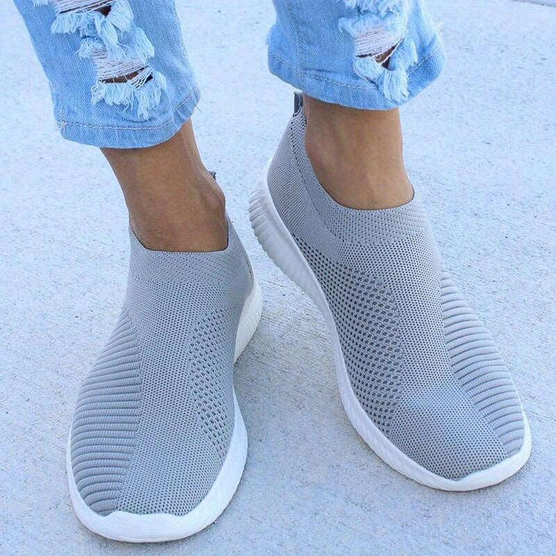 Women's Casual Knit Sneakers Lightweight Slip-On Shoes