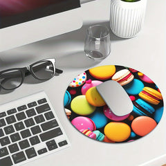 Colorful Biscuit Printed Anti-slip Mouse Pad for Gaming and Office Use
