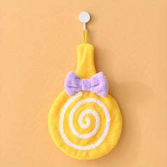 Lollipop Hanging Towel Coral Fleece Quick-drying Towel