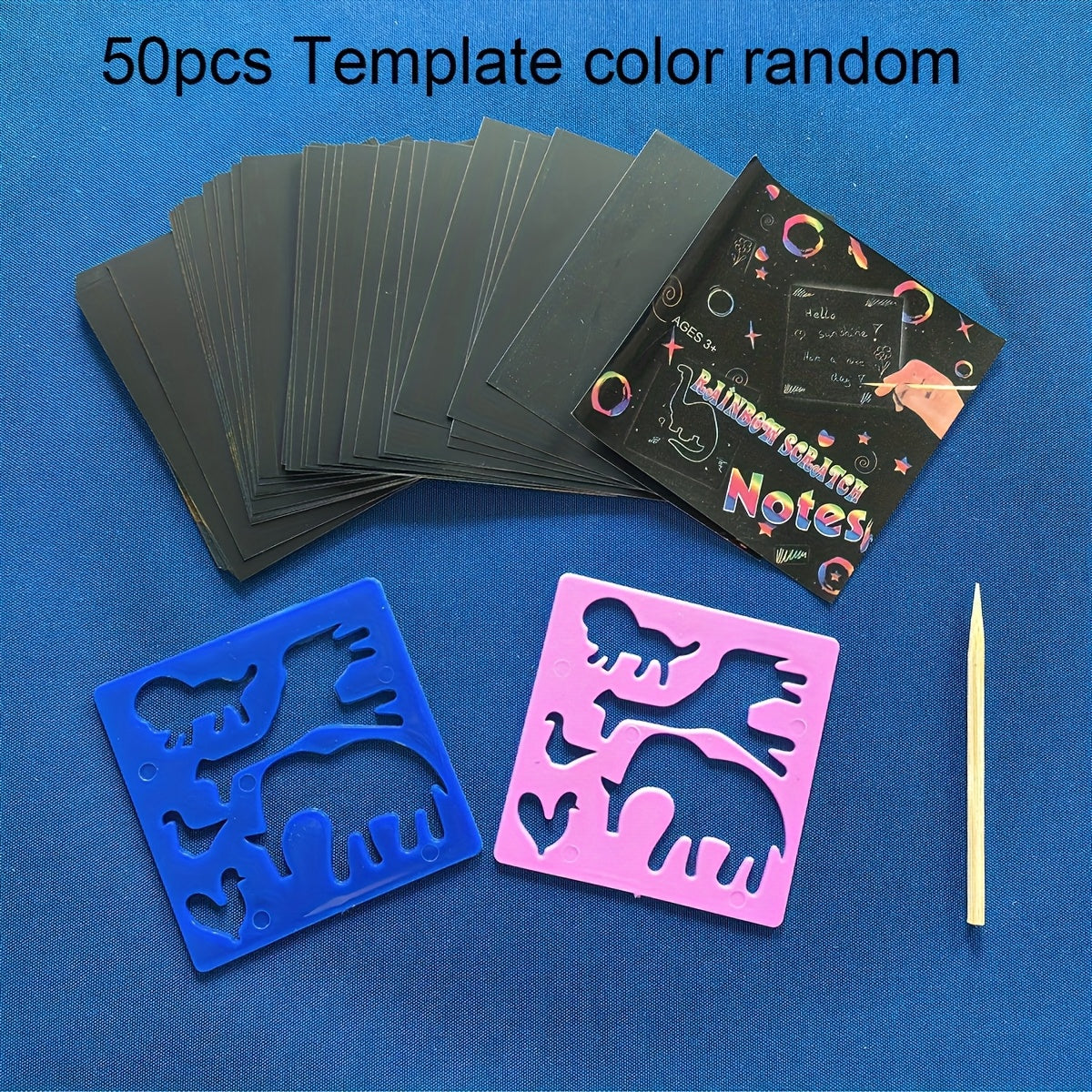 50pcs Rainbow Scratch Art Set Family Fun Halloween Easter