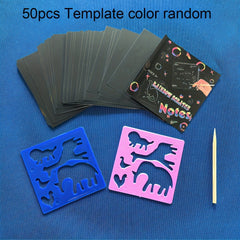 50pcs Rainbow Scratch Art Set Family Fun Halloween Easter