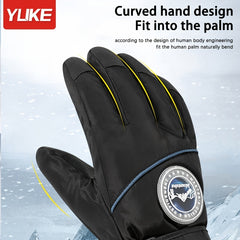 Men's Warm Ski Gloves Thickened Velvet Windproof Non slip Touch Screen Gloves