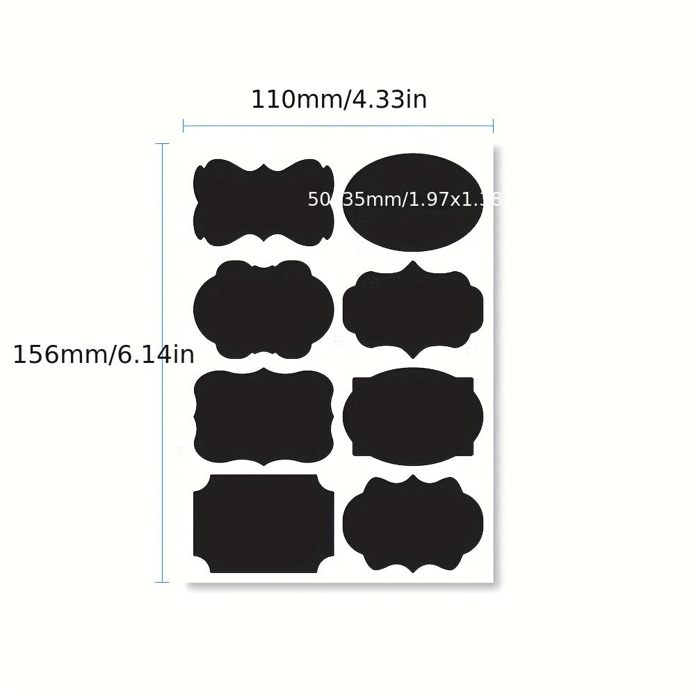 8pcs Vinyl Chalkboard Label Stickers Blackboard ChalkBoard Stickers