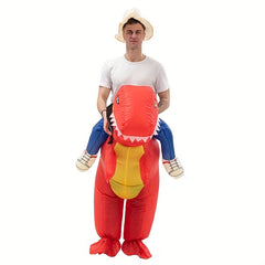 Funny Riding Dinosaur Inflatable Suit Costume