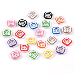 30pcs Resin Round Square Button Accessory Set for Girls