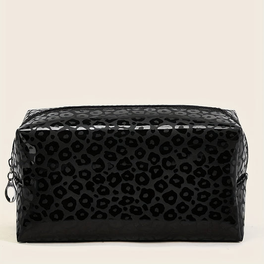 Leopard Print Makeup Bag for Travel and Organization