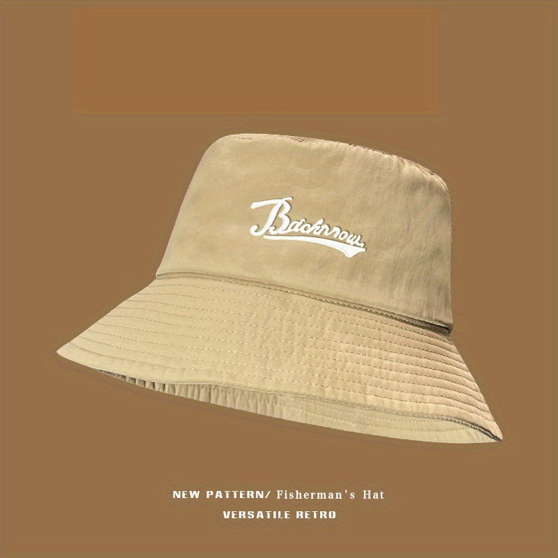 Men's Letter Fisherman Hat Spring Summer Thin Breathable Basin Hat