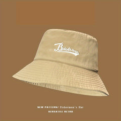 Men's Letter Fisherman Hat Spring Summer Thin Breathable Basin Hat