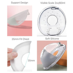 Silicone Breast Milk Collector Stand Scale Soft Shell Reusable Nursing Pad