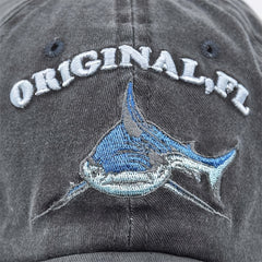Shark American Flag Baseball Cap 3D Embroidered Letter Male Peaked Hat