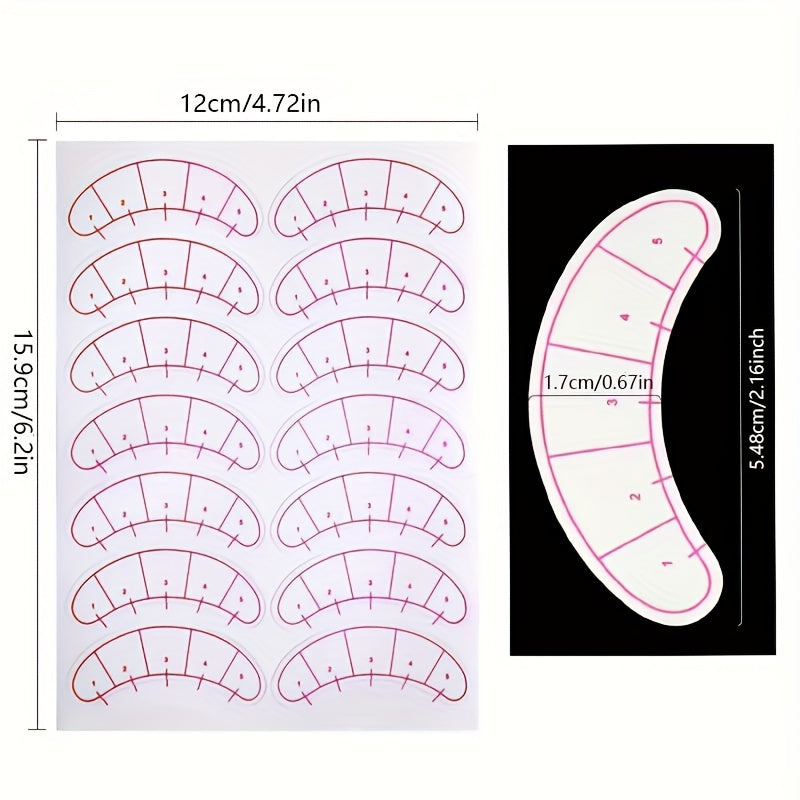 35 Pairs Lash Mapping Stickers for Eyelash Extensions