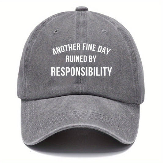 Letter Printed Washed Cotton Baseball Cap Sun Protection Hat