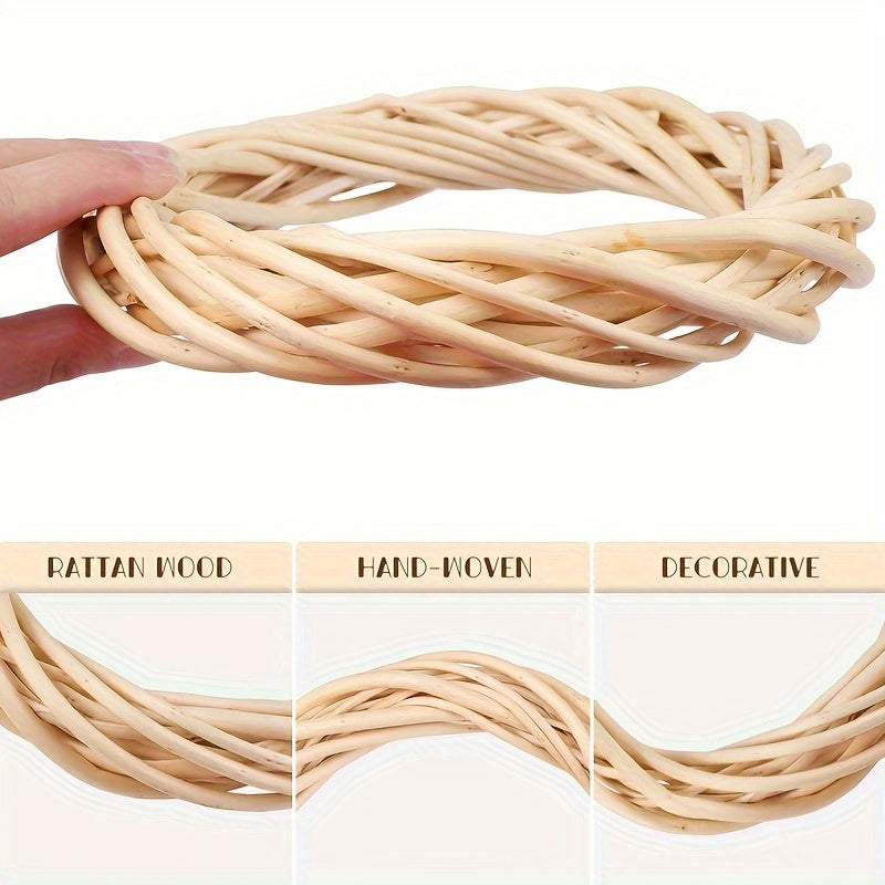 10 Grapevine Wreath DIY Craft Vine Willow Woven Wreath Round Wedding Decoration