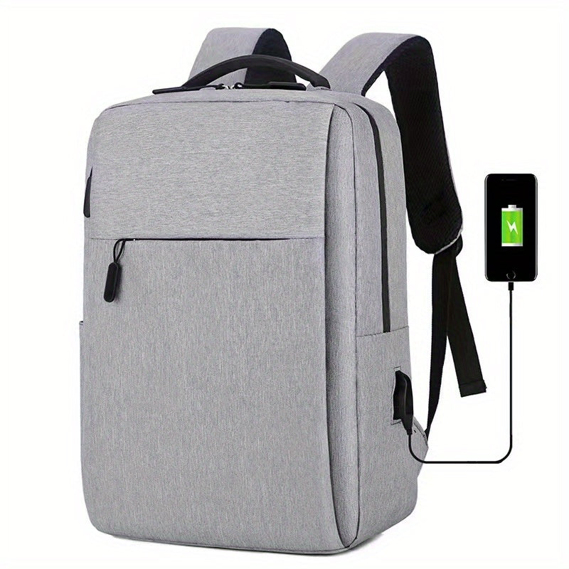 Casual Minimalist Laptop Backpack Solid All Match Storage Work Bag