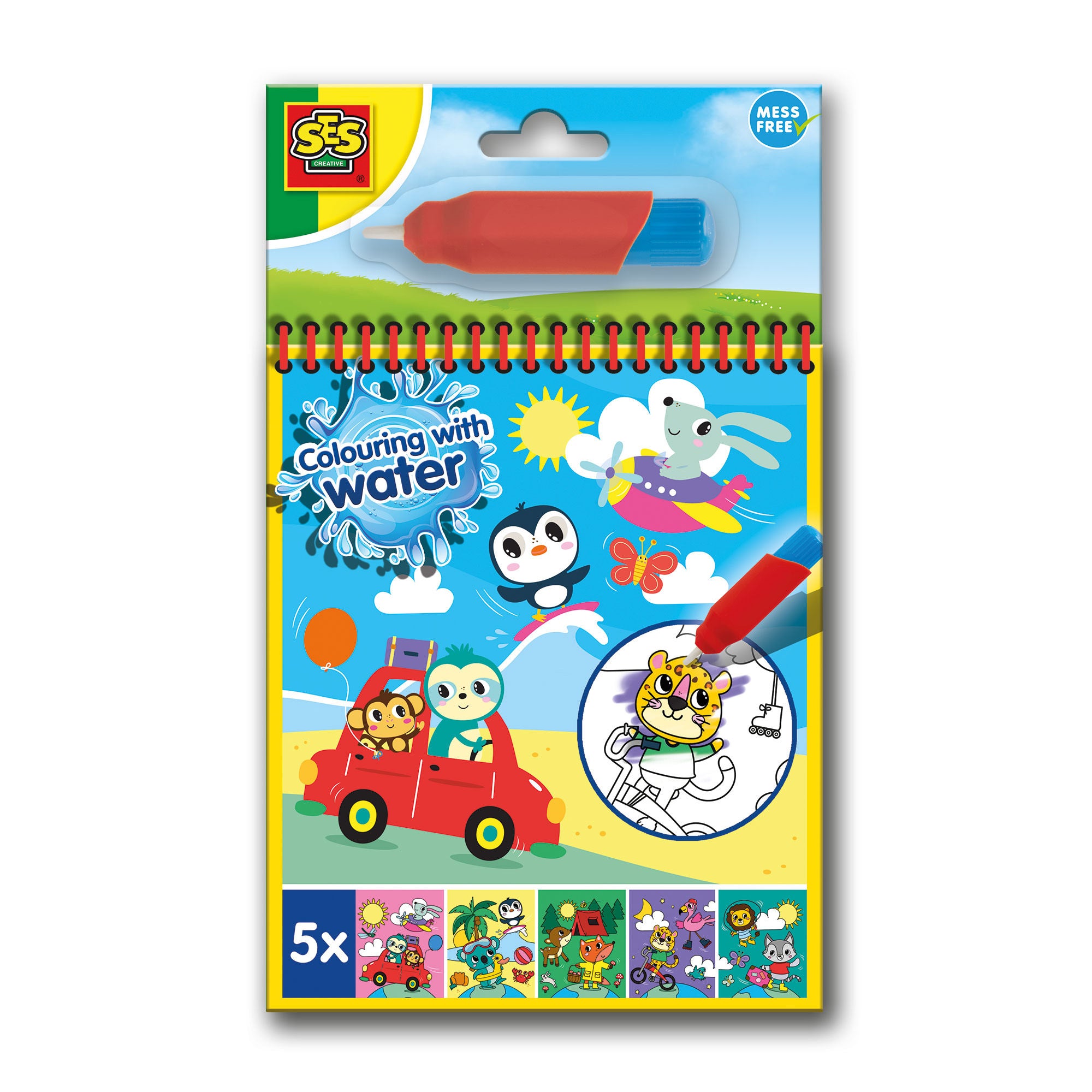 Water Colouring Book Travel Set with Brush