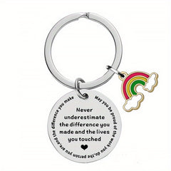 Stylish Metal Key Chain Pendant Gift for Teachers Colleagues Coworkers