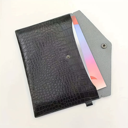 A4 PU Document Bag - Black
