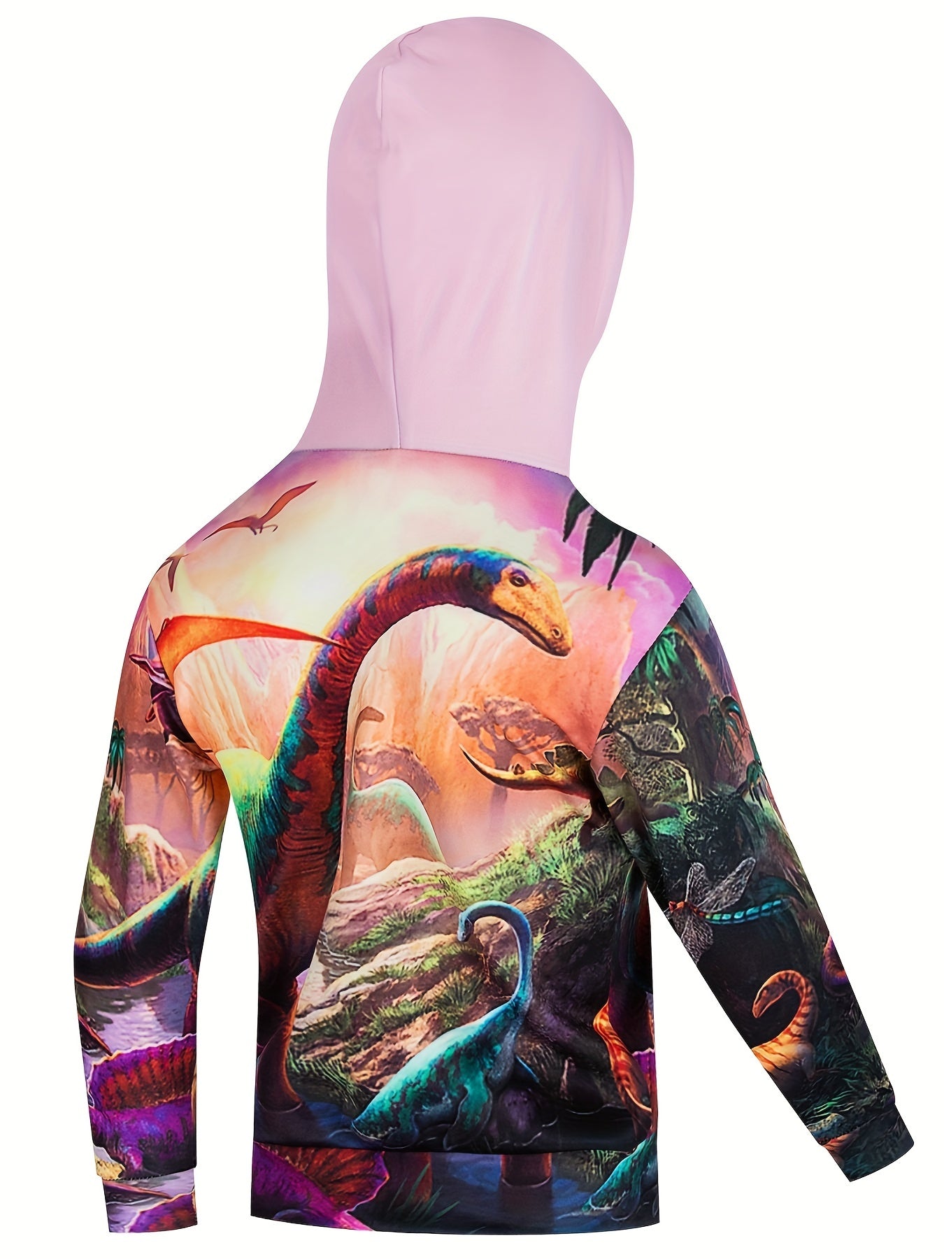 Kids Dinosaur 3D Print Hoodie Unisex Yellow Army Green Tops
