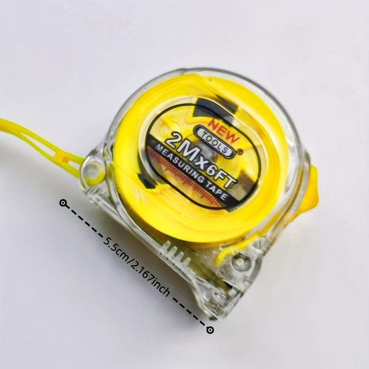 Stainless Steel 5m Rubber-Coated Tape Measure, Anti-Fall, Wear Resistant
