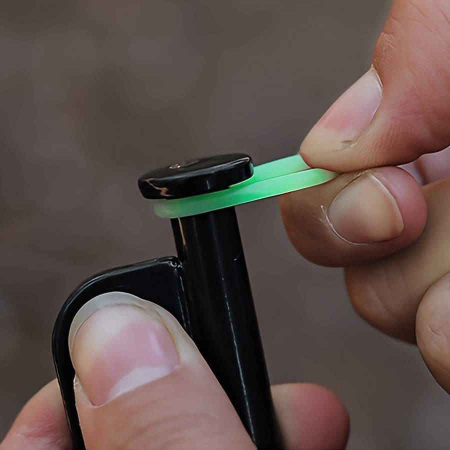 4pcs Multifunctional Ground Nail Fluorescent Ring Silicone Camping Tent Nail Rin