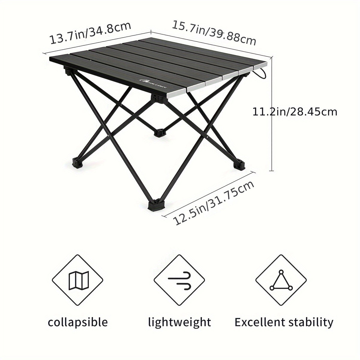 Aluminum Camping Table Portable Compact Backpacking Travel Table