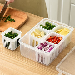 Kitchen Scallion Storage Box 6-in-1 Fresh Keeping Container