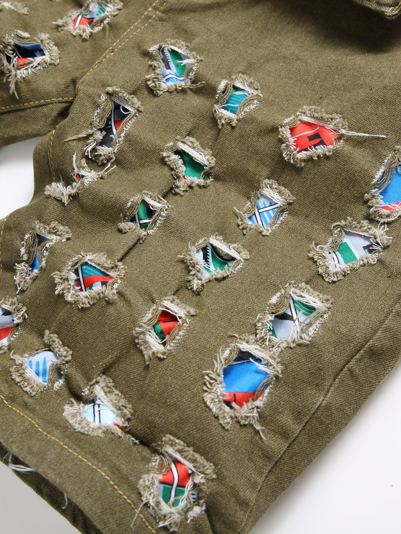 Men's Street Style Patchwork Denim Shorts for Summer