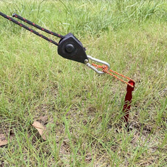 Adjustable Rope Buckle Tent Pulley Adjuster Hooks Camping