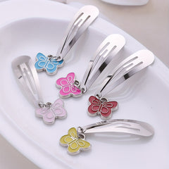 5pcs Flower Pendant Hair Clip Non Slip Hair Slides