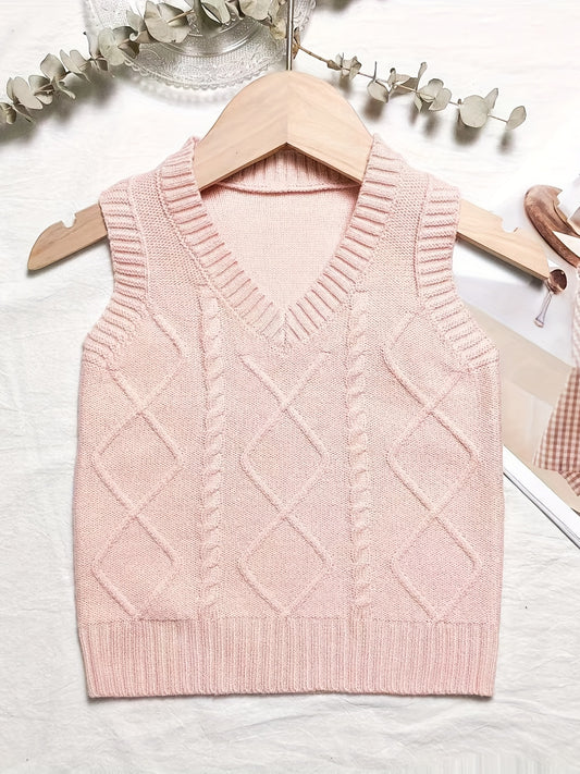 Toddler Baby Girls Knitted Comfy Vest Sleeveless Sweater