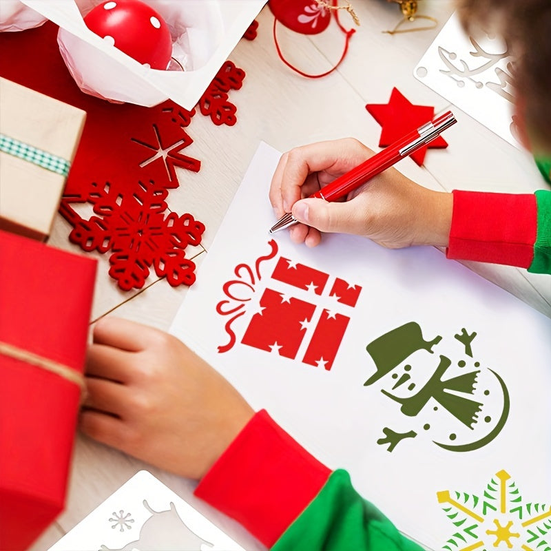 25pcs Christmas Stencils DIY Art Crafts Drawing Template for Painting