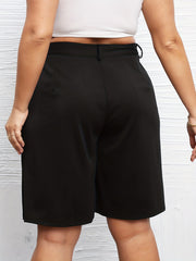  High Rise Button Fly Shorts