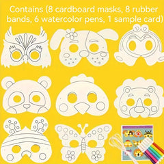 25 Sheets Blank Paper Mask Watercolor Painting DIY Art Materials